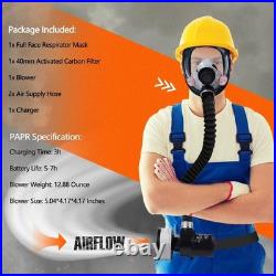 HANUU Reusable PAPR Respirator, Portable PAPR Respirator System with 40mm