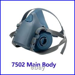 Half Face Respirator Painting Spraying Gas Mask For 7502 Silicone Safety Protect