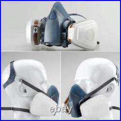 Half Face Respirator Painting Spraying Gas Mask For 7502 Silicone Safety Protect
