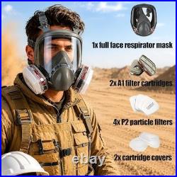 Half Facepiece Respirator with Goggle for Dust, Vapors, Painting, Sanding
