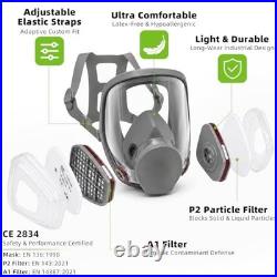 Half Facepiece Respirator with Goggle for Dust, Vapors, Painting, Sanding