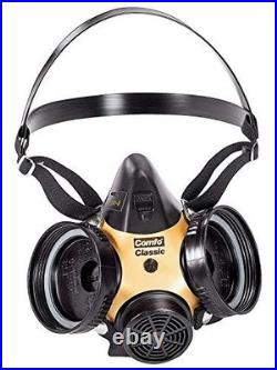 Half-Mask Respirator, Large Size, SoftFeel Harness, Twin-Port, Reusable Gas Mask