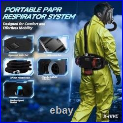 High-Efficiency PAPR Respirator with 3 Filters for Welding & Chemical Use