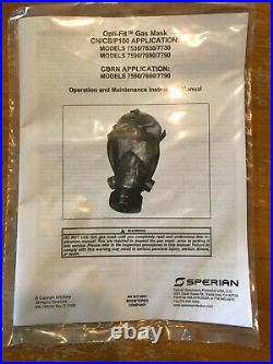 Honeywell CBRN Tactical Gas Mask Respirator Model 7690 With2 CRBN Cartridges NEW