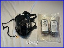 Honeywell North 76008A Full Face Respirator Gas Mask Size M/L? NEW with 2 Filters