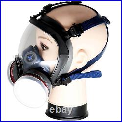 In Stock PD100 Full Face Gas Mask Respirator ASTM Dual Activated Charcoal Filter