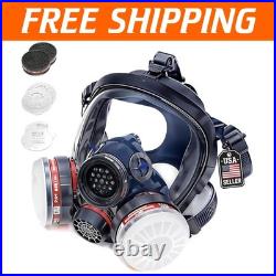 Industrial Grade Full Face Respirator Anti-Fog Lens & Voice Amplification