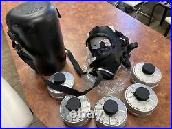 Israel Surplus Military Issue Gas Mask Full Face Respirator 5 NATO Filters READ