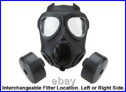 K3 Military NATO CBRN 40mm Full Face Chemical Gas Mask Respirator & 2 Filters
