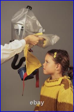 Kids Gas Mask Hood with 25 L-min Blower & NATO 40 mm Filter Ages 3-8 PPE Kit