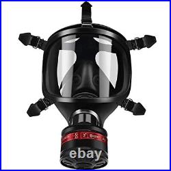 LAKYRIK Full-Face Respirator Mask Gas-Masks with 40 mm Activated Carbon Filte
