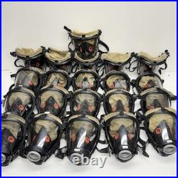 LOT OF 21 Honeywell Titan SCBA Full Face Firefighter Respirator Gas Masks Size M