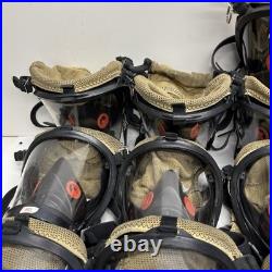 LOT OF 21 Honeywell Titan SCBA Full Face Firefighter Respirator Gas Masks Size M