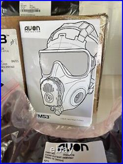 Large AVON FM53 Twinport Special Ops Kit Respirator Gas Mask M53