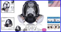 Lightweight Full Face Respirator with Anti-Fog & Adjustable Strap 17-in-1