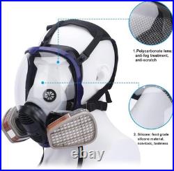 Lightweight Full Face Respirator with Anti-Fog & Adjustable Strap 17-in-1