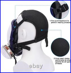 Lightweight Full Face Respirator with Anti-Fog & Adjustable Strap 17-in-1