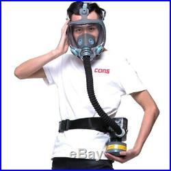Long Tube Gas Mask Chemical Respirator 3 Interface Full Cover Electric Air
