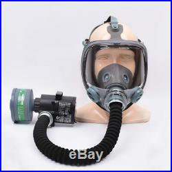 Long Tube Gas Mask Chemical Respirator 3 Interface Full Cover Electric Air
