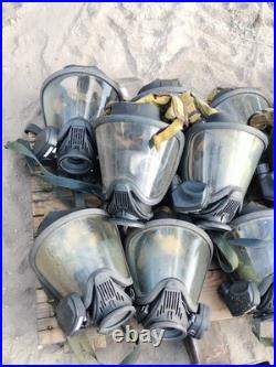 Lot of 17 x MSA Gas Full Face Mask Faceshield Full Respirator Need TLC