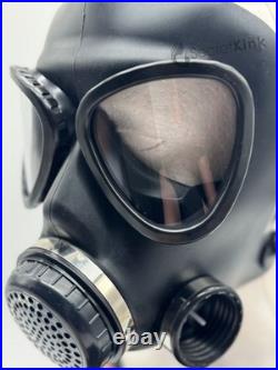 M87 Full Face Gas Mask Heavy Rubber Respirator 40mm RD40 Port Wide View Lens UK