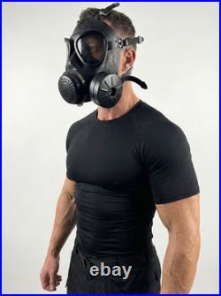M87 Full Face Gas Mask Heavy Rubber Respirator 40mm RD40 Port Wide View Lens UK