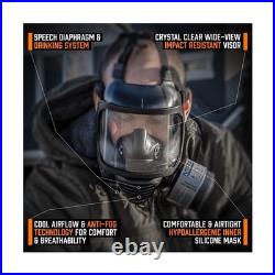 MIRA SAFETY M Certified CBRN Full Face Gas Mask Reusable Respirator Professio