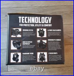 MIRA SAFETY TACTICAL GAS MASK CM-6M FULL FACE RESPIRATOR with CANTEEN NEW OPEN BOX