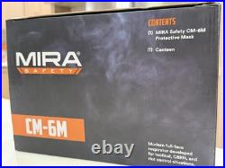 MIRA SAFETY Tactical Gas Mask CM-6M Full Face Respirator with Canteen NEW