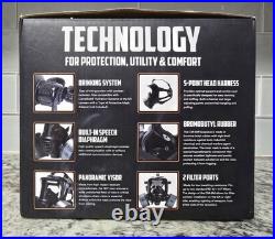 MIRA Safety CM-6M Tactical Gas Mask CBRN Defense, Drinking System, Open Back