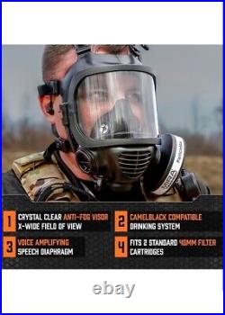 MIRA Safety CM-6M Tactical Gas Mask CBRN Defense With Drinking System NEW