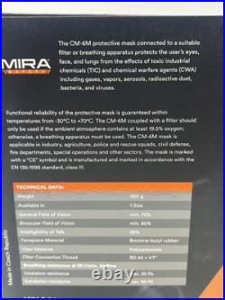 MIRA Safety CM-6M Tactical Gas Mask CBRN Defense With Drinking System NEW