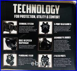 MIRA Safety Tactical Gas Mask with Drinking System Black (CM6M) R10