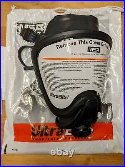 MSA 493108 Ultra Elite Riot Control Gas Mask respirator APR PAPR LARGE NEW