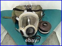 MSA 5479 Gas Mask Size Large, Drinking Port, Clear Lens Military Bag & Filter