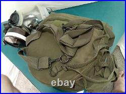 MSA 5479 Gas Mask Size Large, Drinking Port, Clear Lens Military Bag & Filter