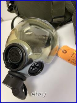 MSA 5479 Gas Mask Size Small, Drinking Port, Clear Lens Bag & Filter NOS