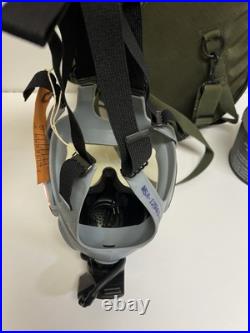 MSA 5479 Gas Mask Size Small, Drinking Port, Clear Lens Bag & Filter NOS