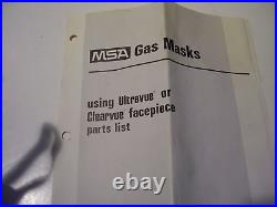 MSA 7-203-1 Gas Mask Ultravue Series Facepiece C2 UNUSED