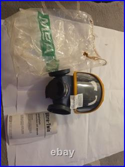 MSA 7-204 M4C3 Ultra-Twin Full Face Respirator Gas Mask Medium Brand New