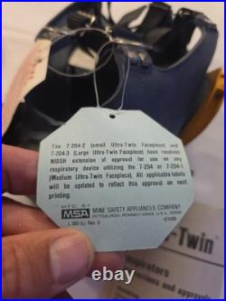 MSA 7-204 M4C3 Ultra-Twin Full Face Respirator Gas Mask Medium Brand New