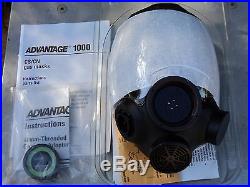 MSA Advantage1000 Gas Mask w New Filter, 40mm NATO Filter Adapter, #813859 MEDIUM