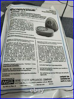 MSA Advantage 3200 Gas Mask Model 3200 Size M/L+ 7 chemical Filters New