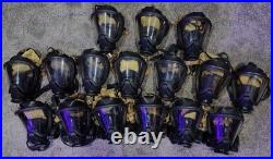MSA Elite Full Face Mask Respirators Medium Mixed ESP II Voice Amplifier LOT 16x
