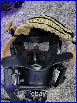 MSA Elite Full Face Mask Respirators Medium Mixed ESP II Voice Amplifier LOT 16x