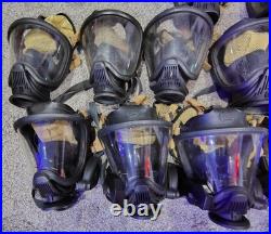 MSA Elite Full Face Mask Respirators Medium Mixed ESP II Voice Amplifier LOT 16x