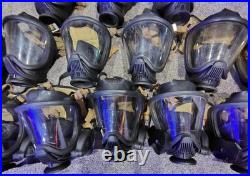 MSA Elite Full Face Mask Respirators Medium Mixed ESP II Voice Amplifier LOT 16x