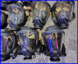 MSA Elite Full Face Mask Respirators Medium Mixed ESP II Voice Amplifier LOT 16x