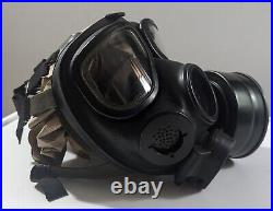 MSA Full Face Gas Mask WithCanister Sz Small Respirator Riot Control New