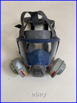 MSA Full Face Respirator Gas Mask, Medium Size Pack of 2 MSA Full Face Respirator Gas Mask, Medium Size Pack of 2